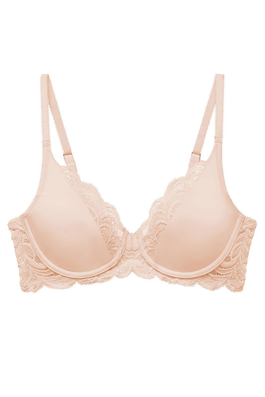 Persuasion Convertible Plunge T-Shirt Bra Cameo Rose/Beige Blush Natori