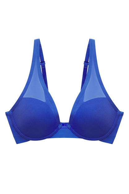 True Zen Plunge T-Shirt Bra Blue Flame Natori