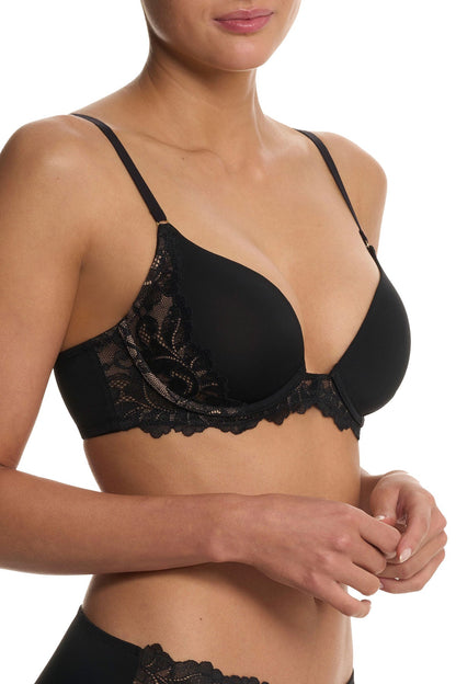 Peony Demi T-Shirt Bra Black/Café Natori
