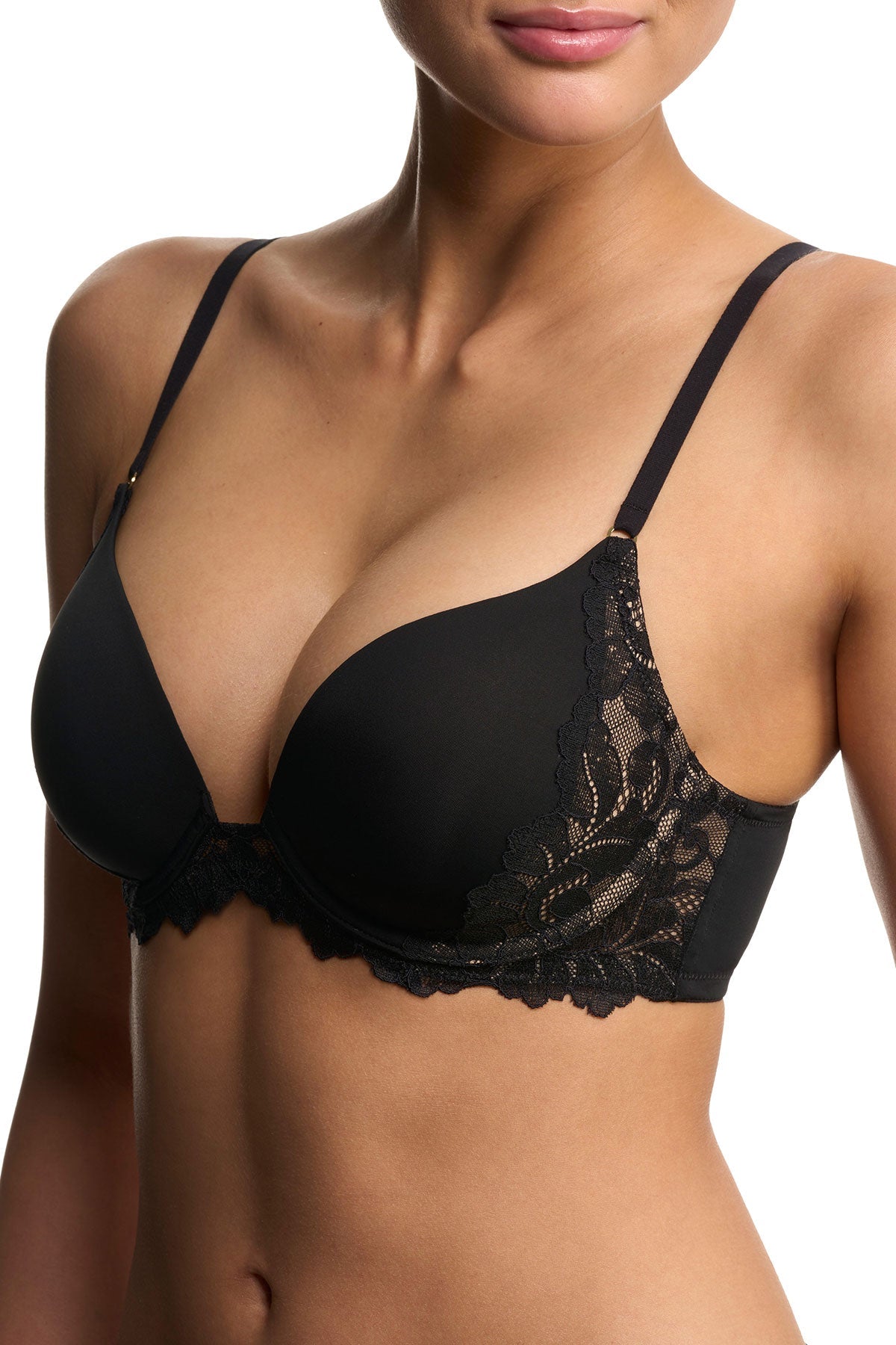 Peony Demi T-Shirt Bra Black/Café Natori