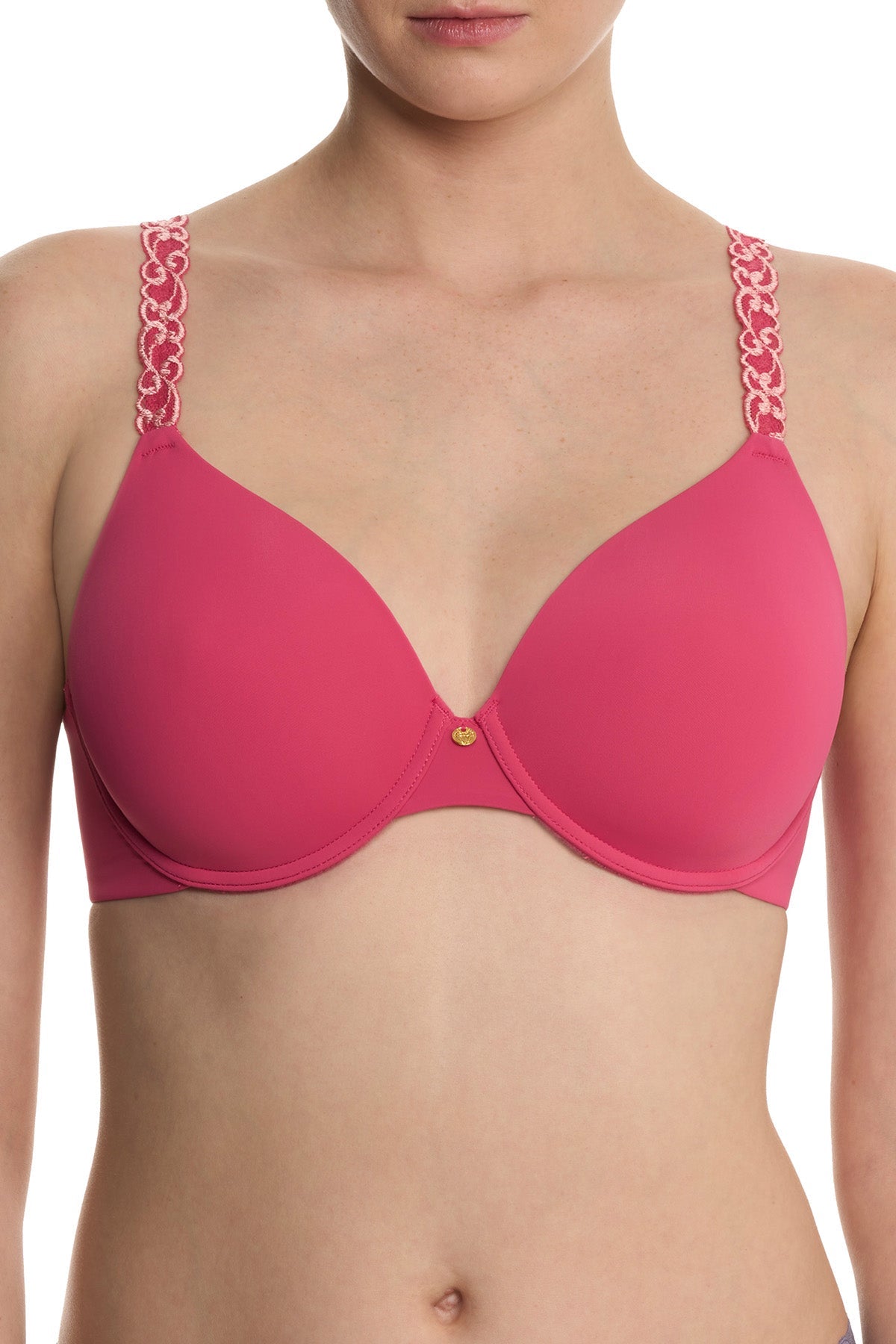 Pure Luxe Custom Coverage Contour Underwire Bra Vintage Cherry/Peach Blush Natori
