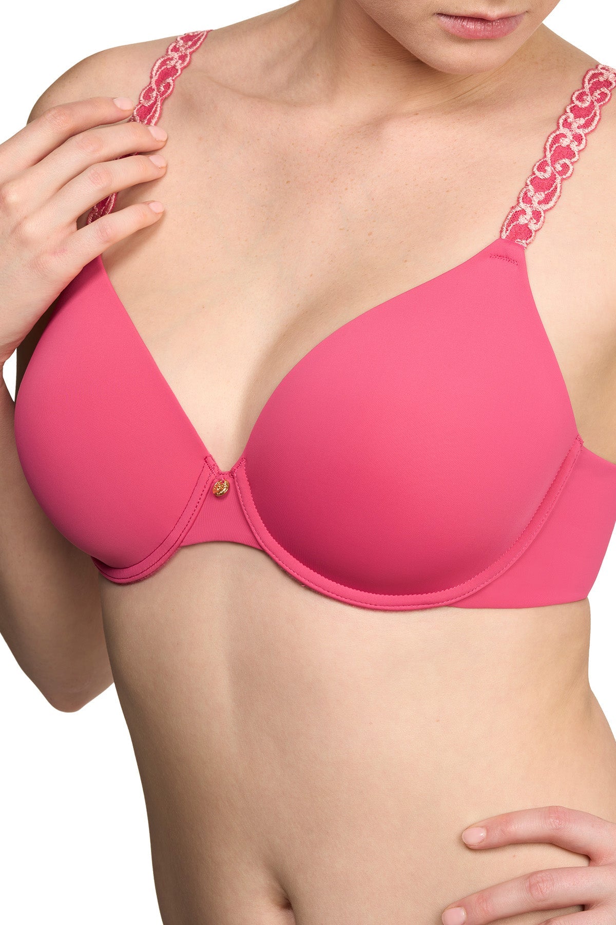 Pure Luxe Custom Coverage Contour Underwire Bra Vintage Cherry/Peach Blush Natori