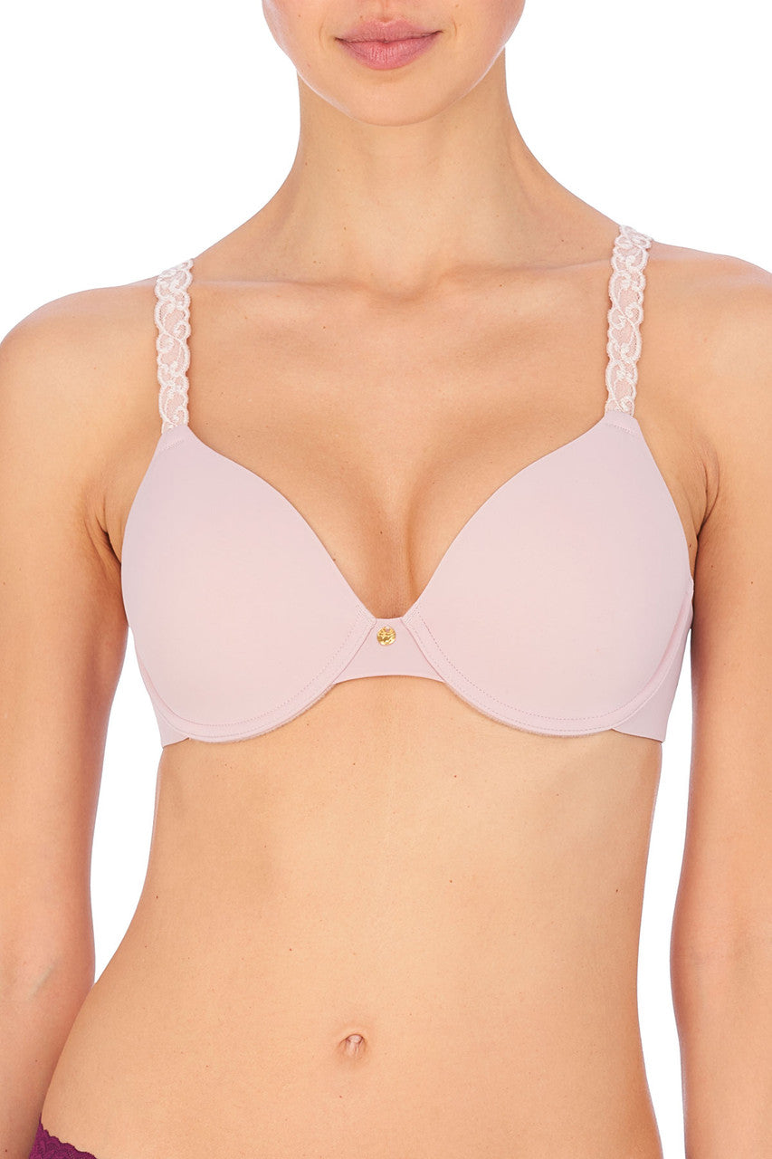 Pure Luxe Custom Coverage Contour Underwire Bra in Rose Beige/Pink Pearl Rose Beige/Pink Pearl Natori