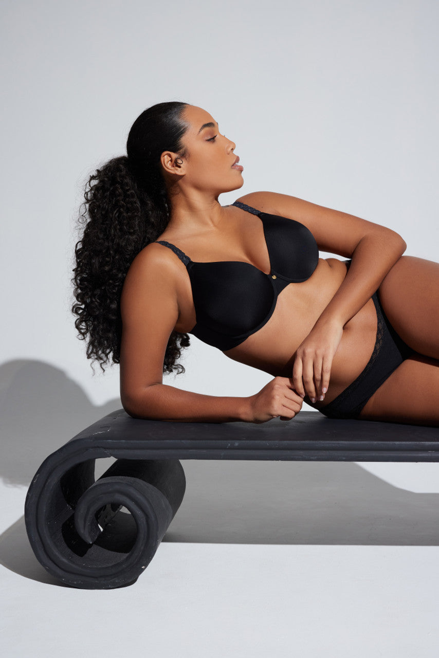 Buy Pure Luxe Custom Coverage Contour Underwire Bra in Black/Combo Online Black/Combo Natori