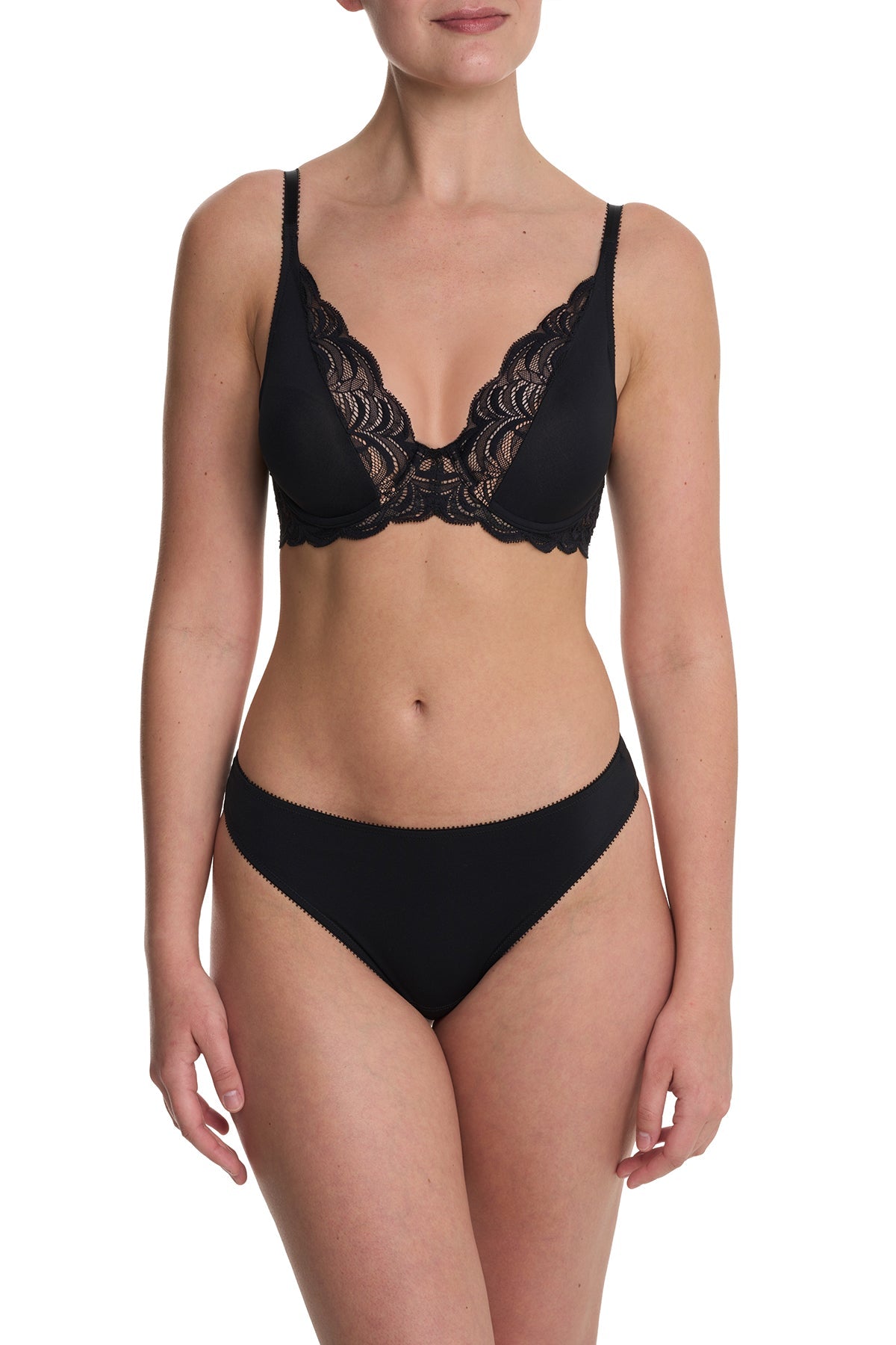 Persuasion Convertible Plunge T-Shirt Bra Black Natori