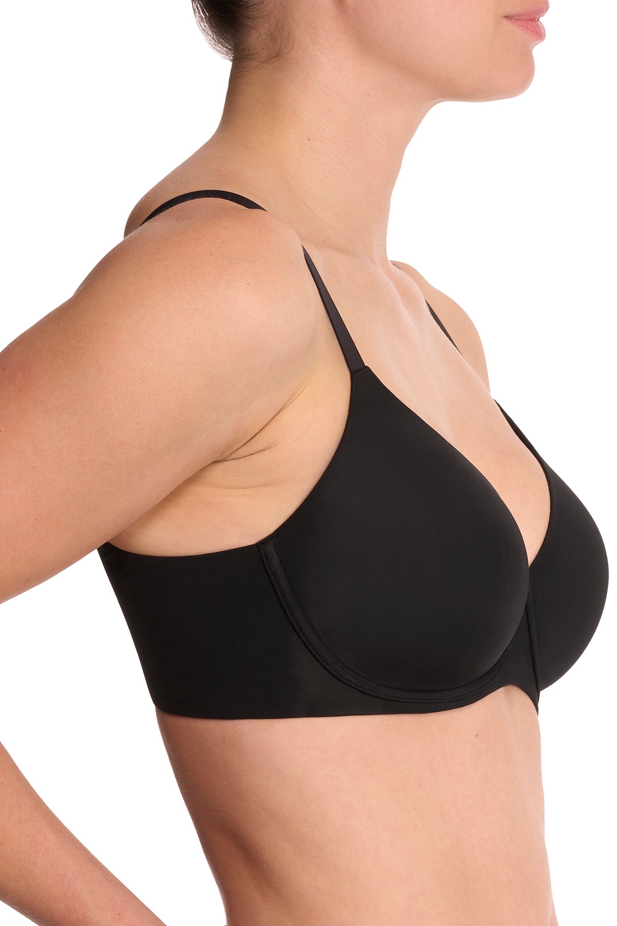 Cloud Comfort Back Smoothing T-Shirt Bra Black Natori