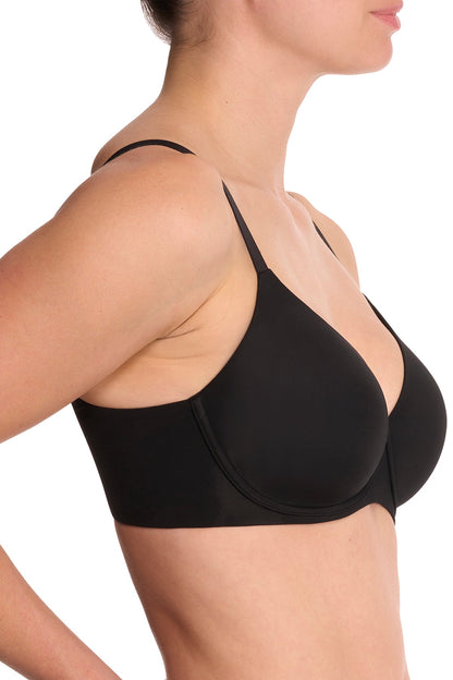Cloud Comfort Back Smoothing T-Shirt Bra Black Natori