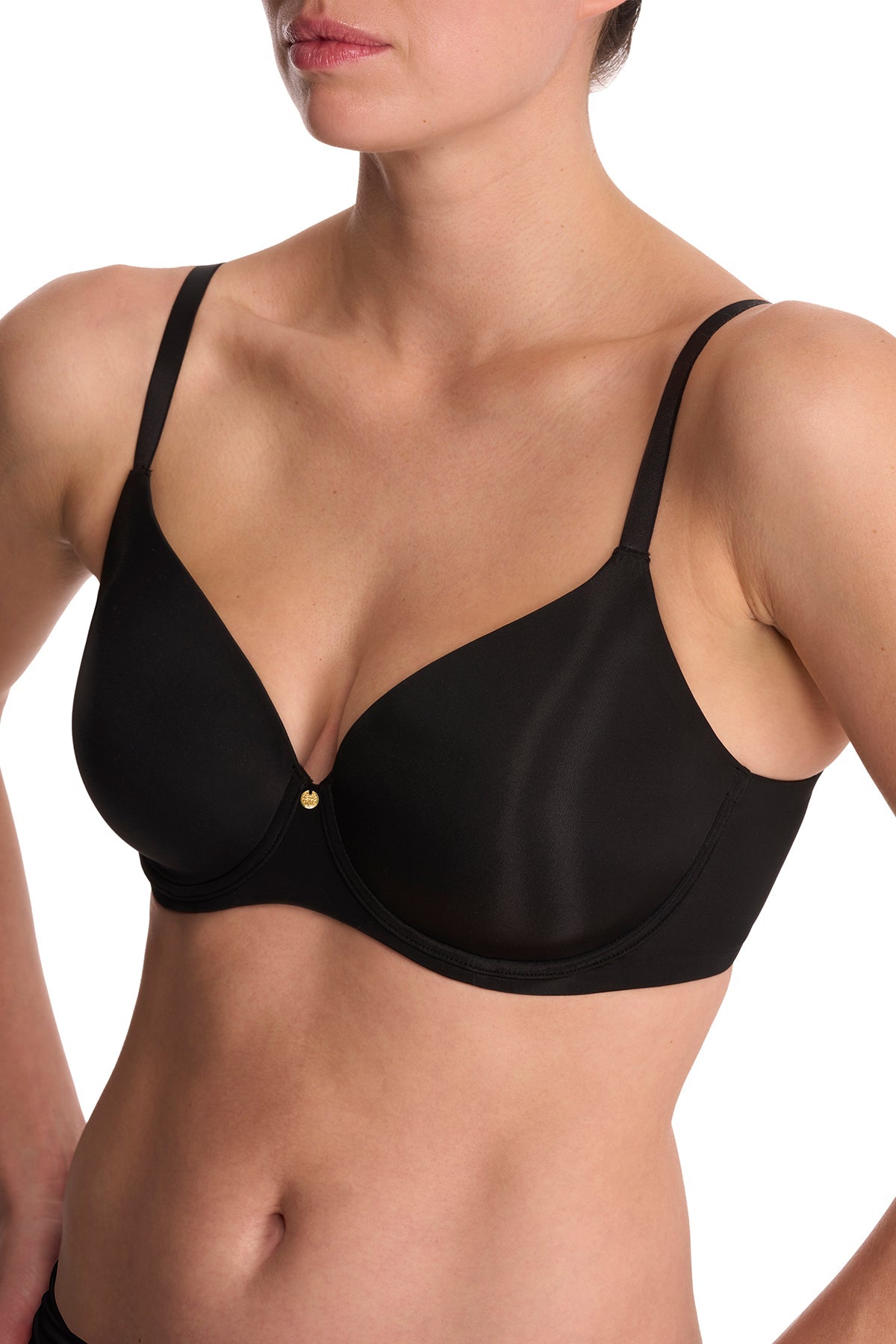 Cloud Comfort Back Smoothing T-Shirt Bra Black Natori