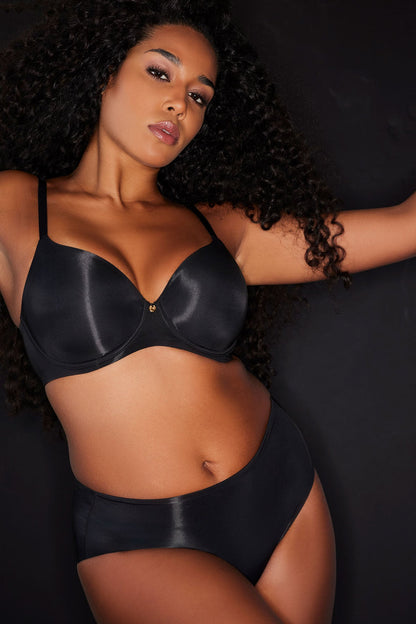Cloud Comfort Back Smoothing T-Shirt Bra Black Natori