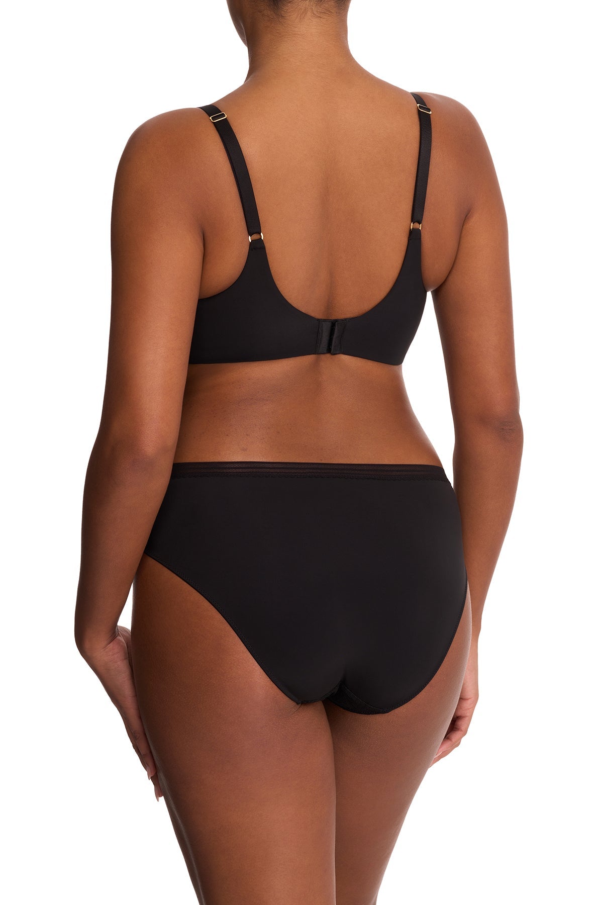 Love Lace Full Coverage Plunge T-Shirt Bra Black Natori