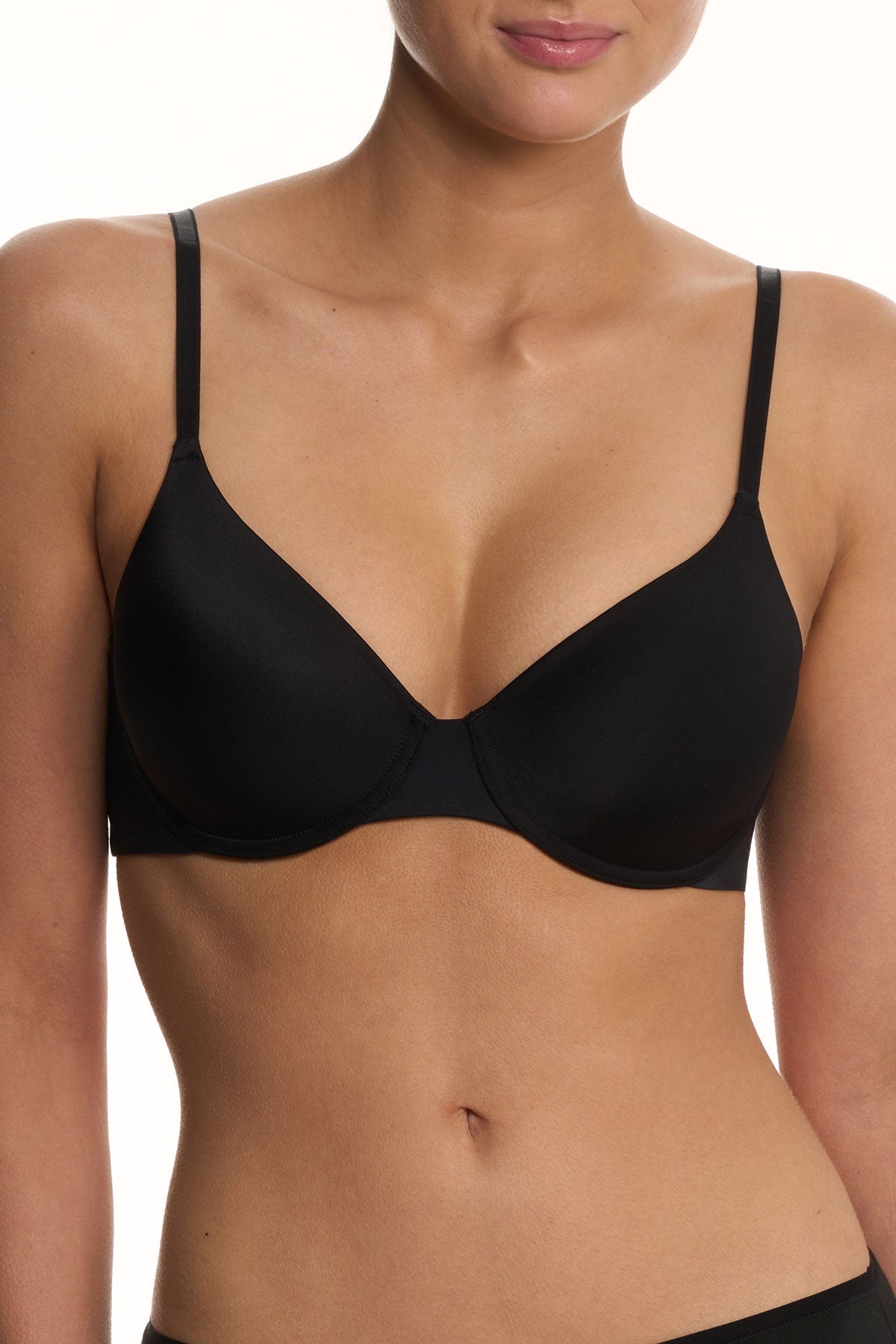 Natori EverFit Seamless Convertible T-Shirt Bra Black Natori