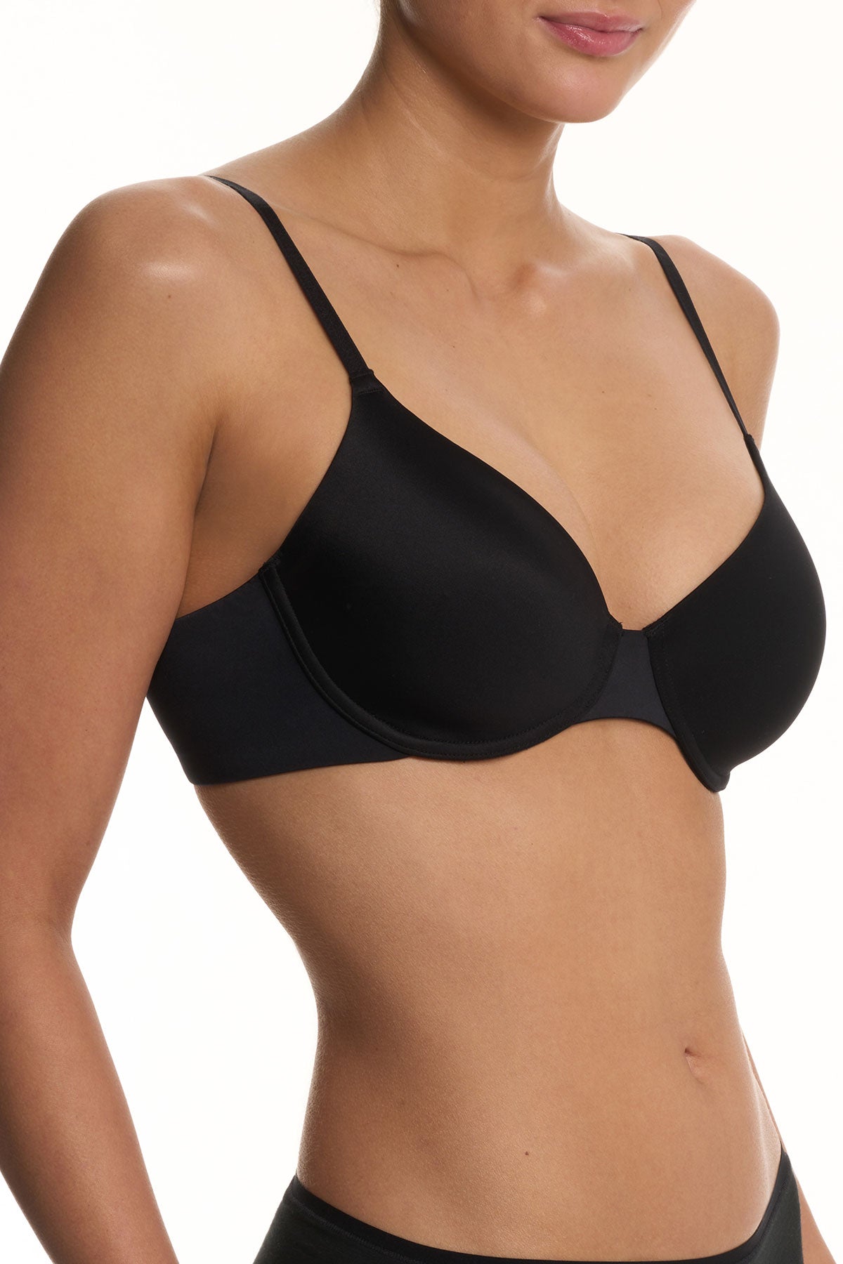Natori EverFit Seamless Convertible T-Shirt Bra Black Natori