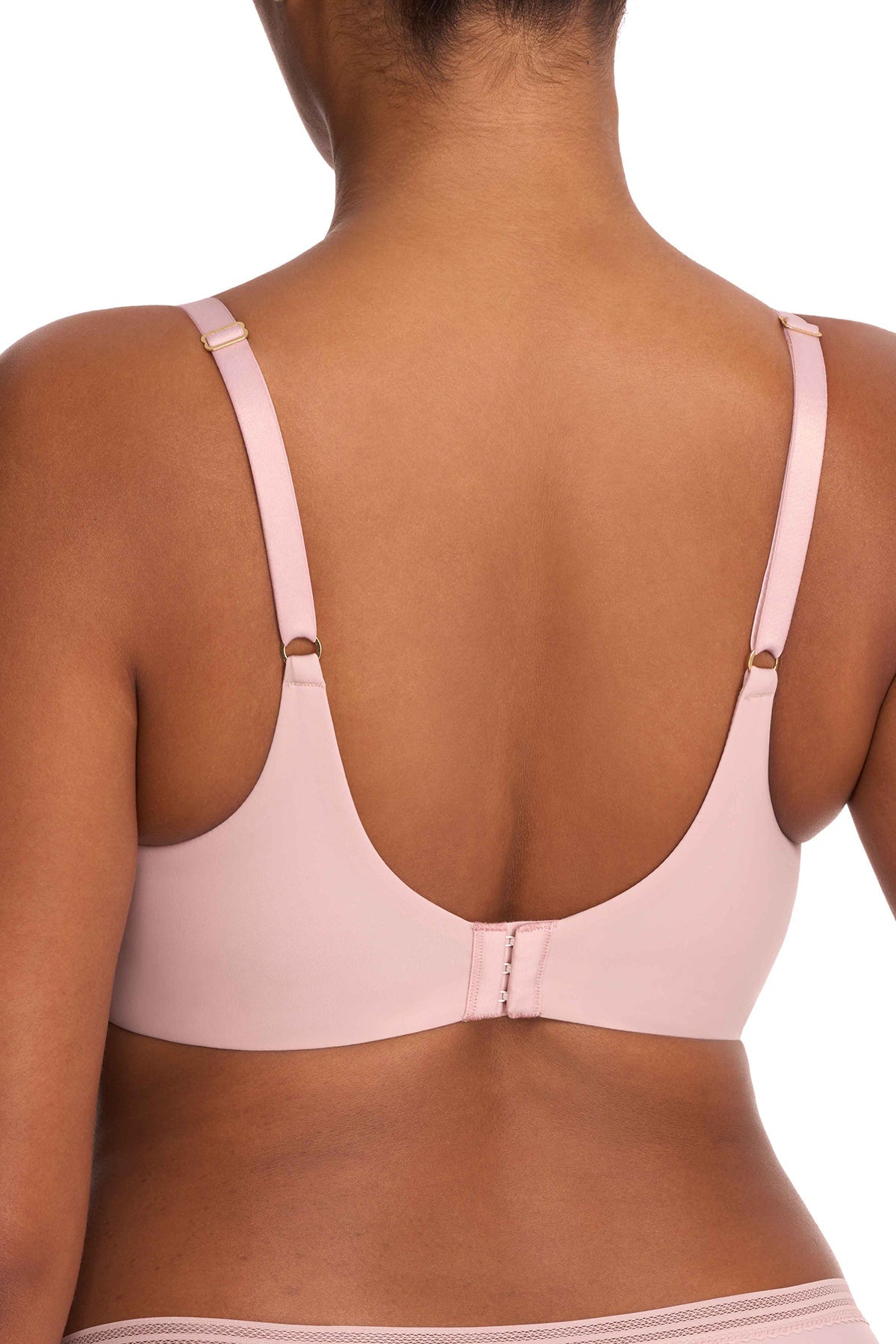Love Lace Full Coverage Plunge T-Shirt Bra Pink Pearl/Warm White Natori