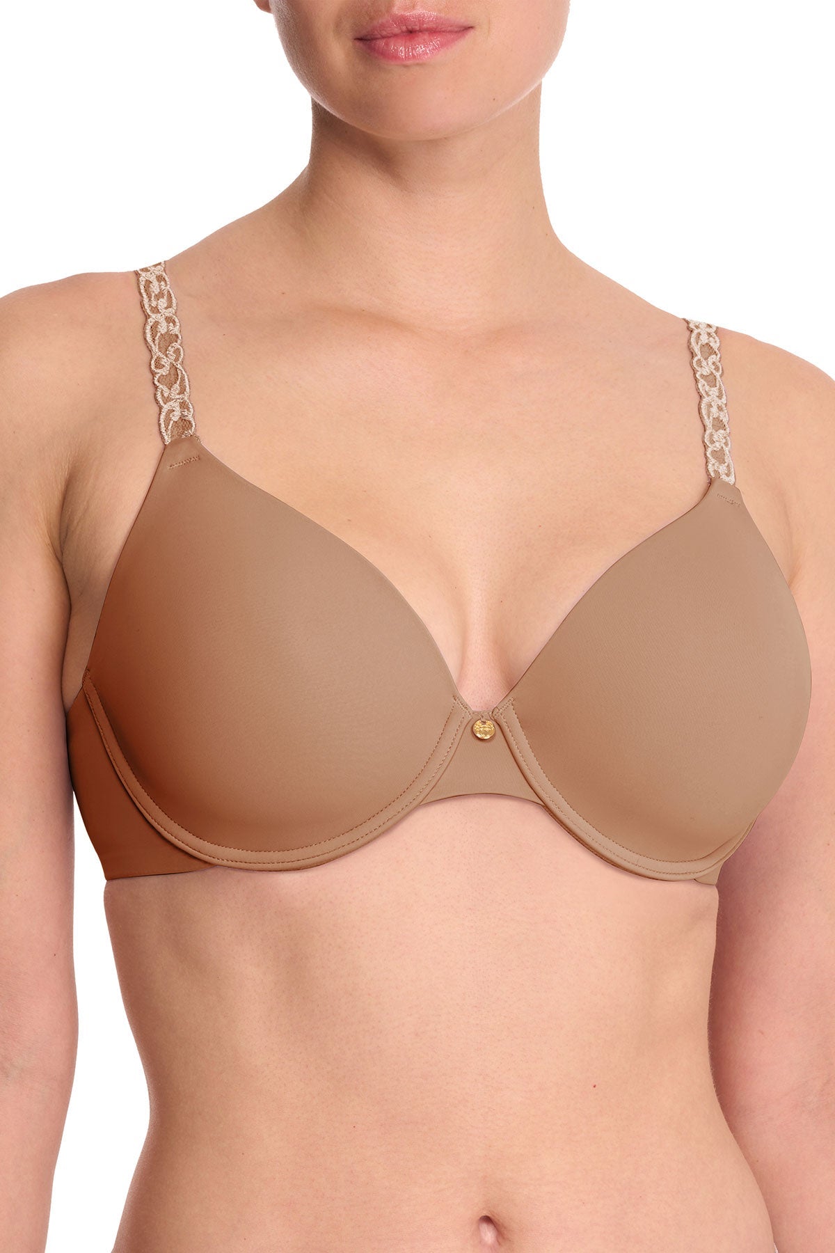 Buy Pure Luxe Custom Coverage Contour Underwire Bra in Buff/Cashmere Online Buff/Cashmere Natori