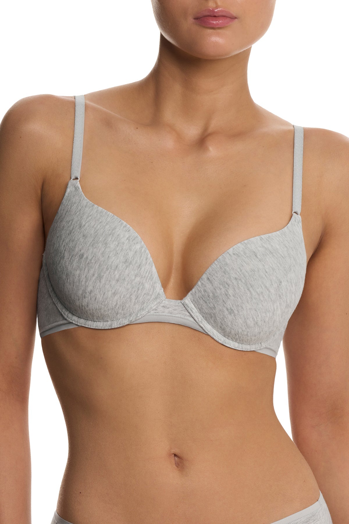 Bliss Cotton Convertible T-Shirt Bra Lt Grey Heather Natori