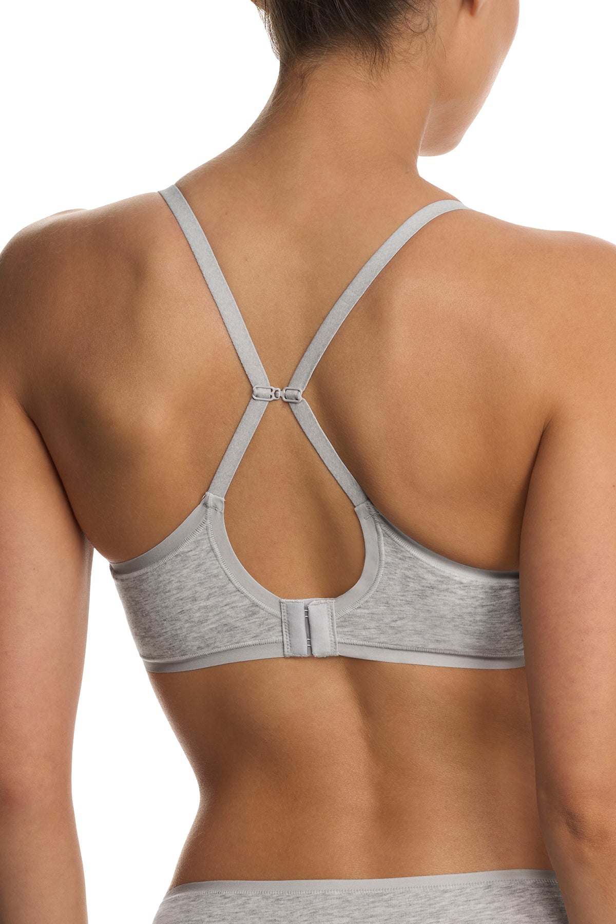 Bliss Cotton Convertible T-Shirt Bra Lt Grey Heather Natori
