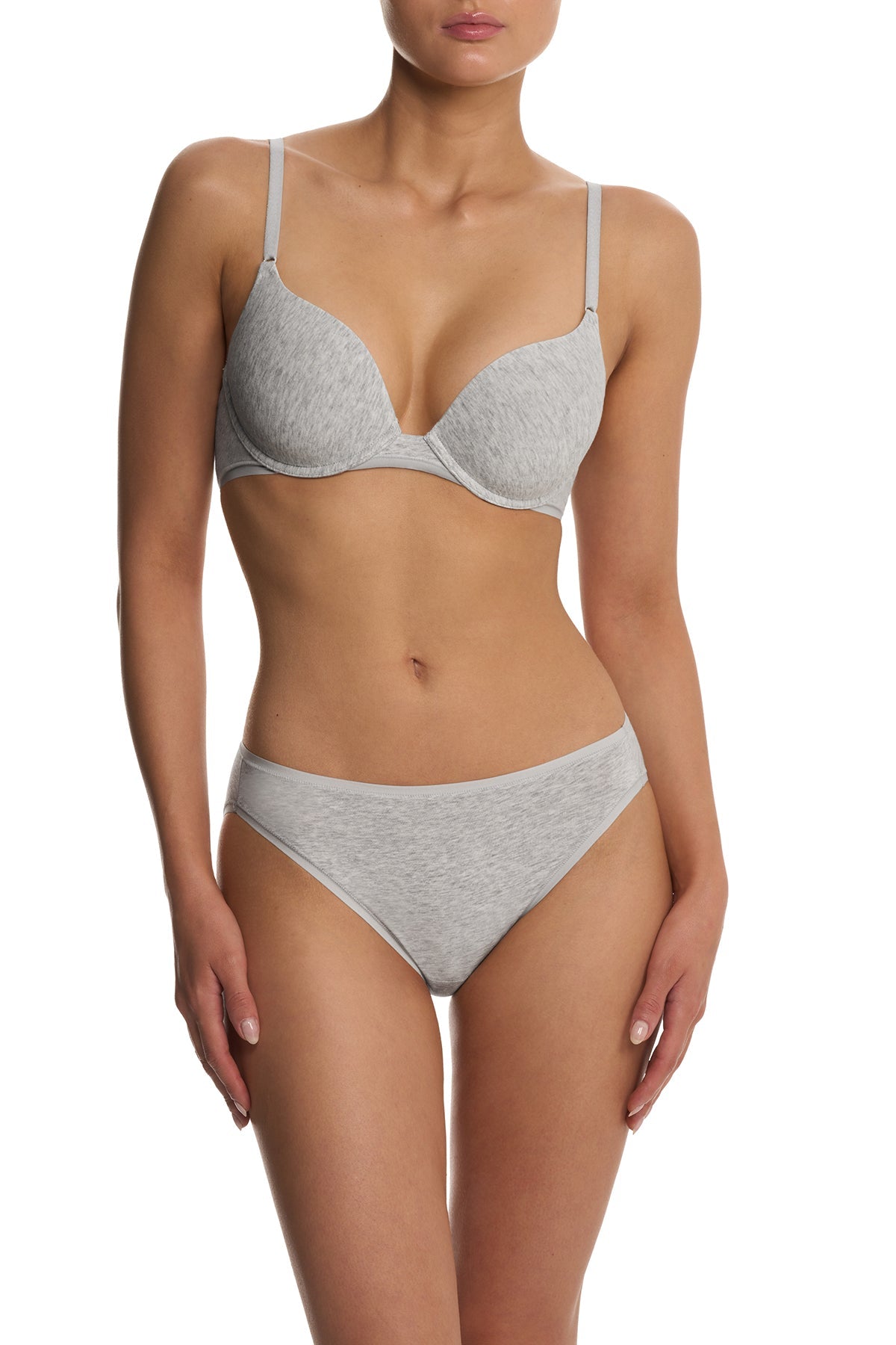 Bliss Cotton Convertible T-Shirt Bra Lt Grey Heather Natori