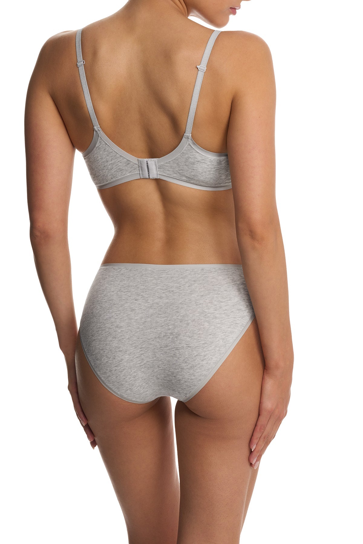 Bliss Cotton Convertible T-Shirt Bra Lt Grey Heather Natori