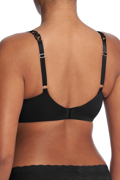 Pure Luxe Custom Coverage Contour Underwire Bra Black/Buff Natori