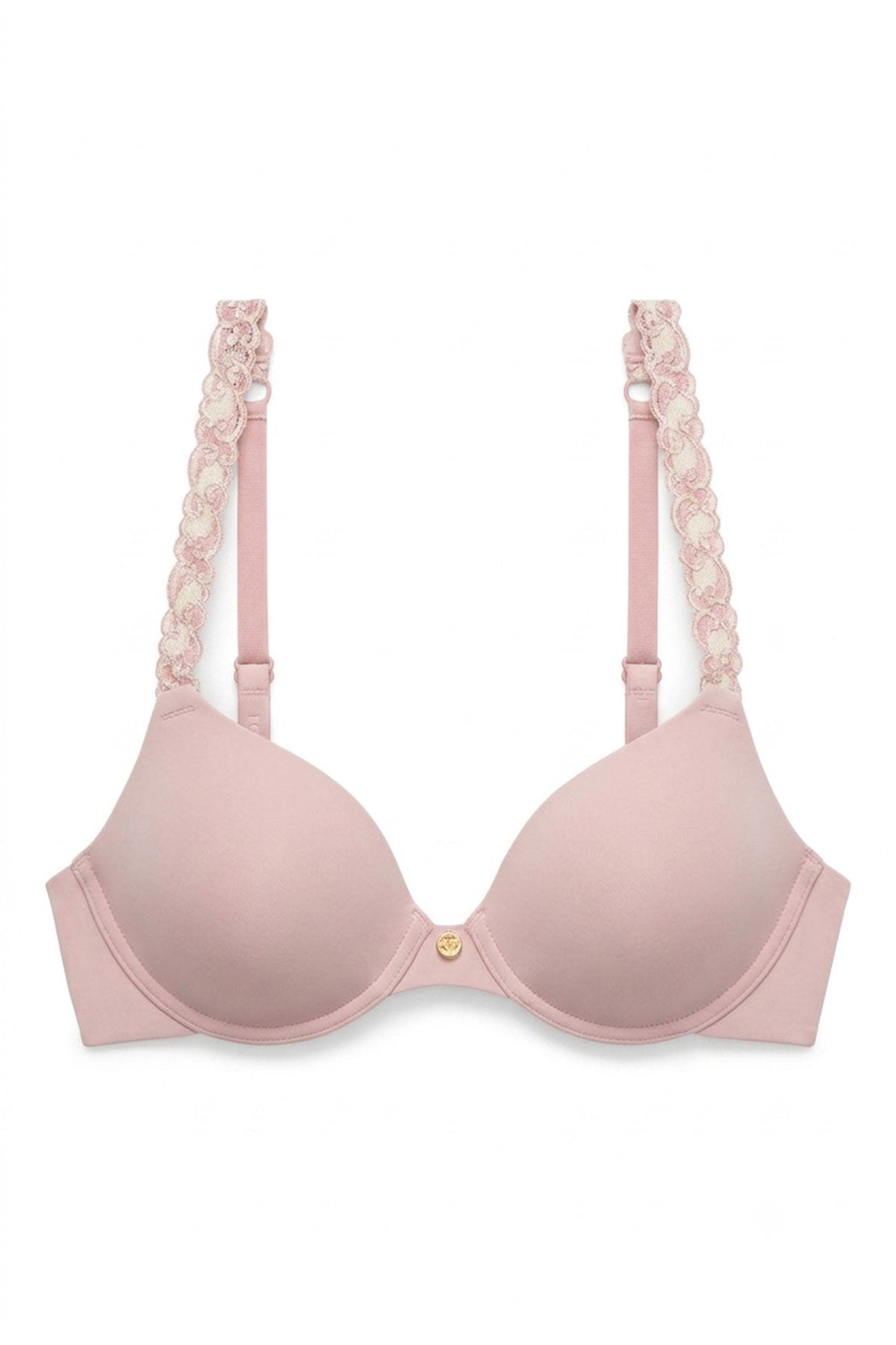 Pure Luxe Custom Coverage Contour Underwire Bra Pink Velvet/Ivory Rose Natori