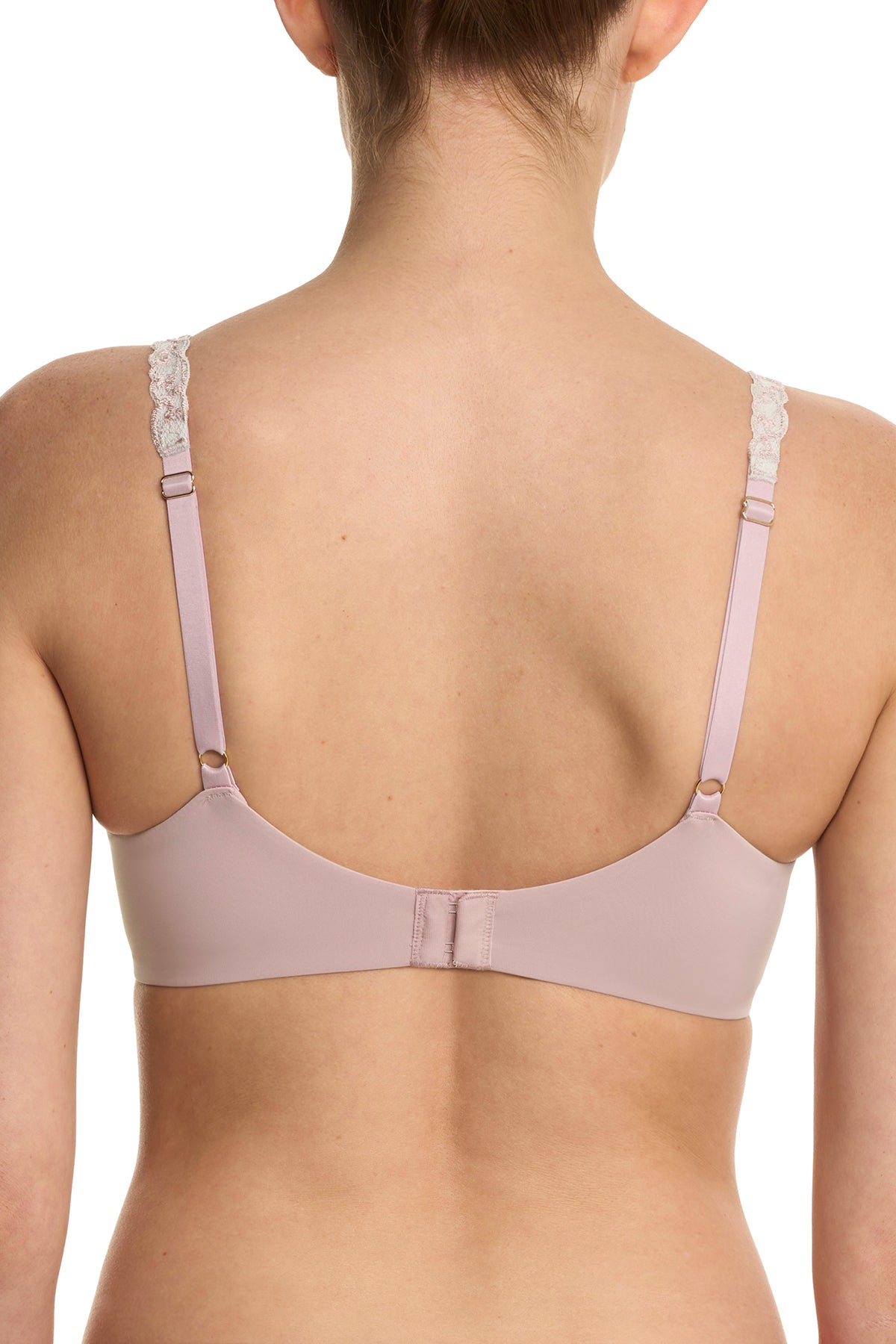 Pure Luxe Custom Coverage Contour Underwire Bra Pink Velvet/Ivory Rose Natori