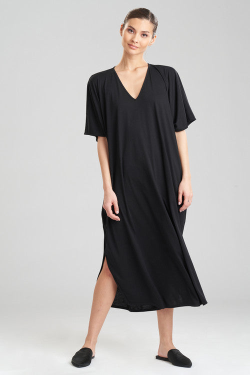Buy Shangri-La TENCEL™ Caftan in Black Online Black Natori