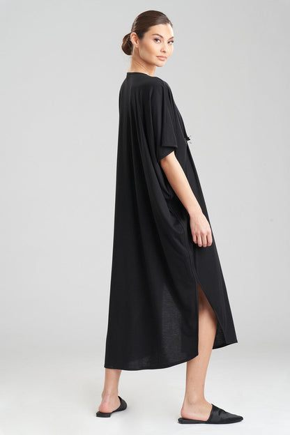 Buy Shangri-La TENCEL™ Caftan in Black Online Black Natori