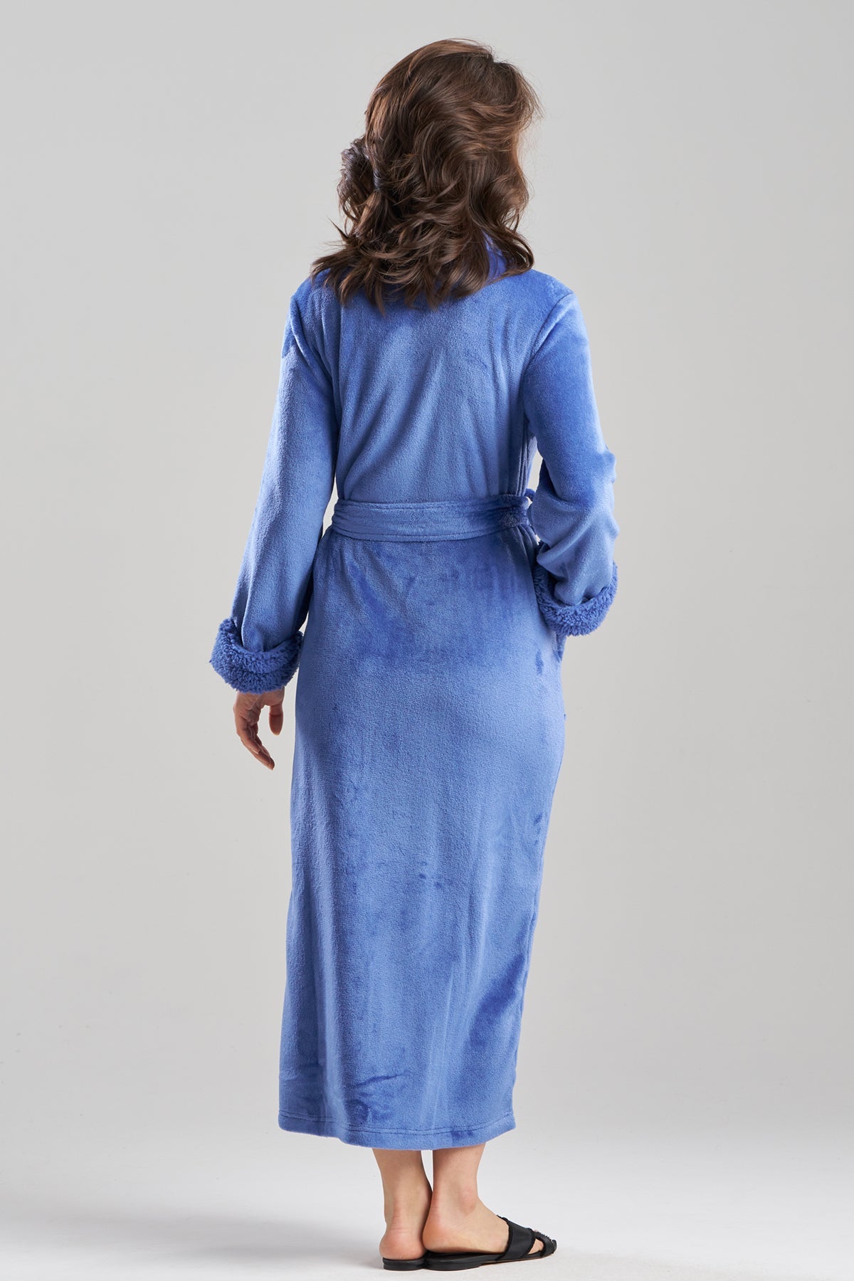 Plush Sherpa Robe Bluefrost Natori