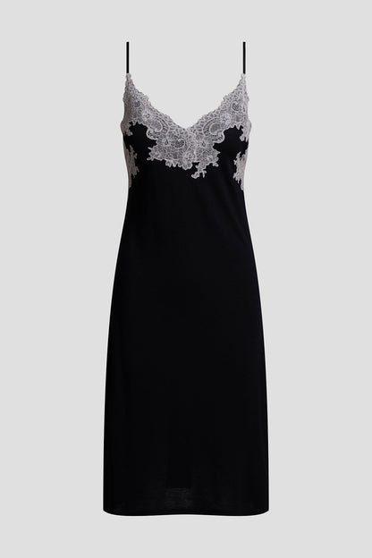 Buy Luxe Shangri-La TENCEL™ Chemise in Black/Cocoon Online Black/Cocoon Natori