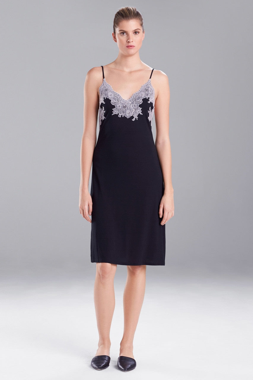 Buy Luxe Shangri-La TENCEL™ Chemise in Black/Cocoon Online Black/Cocoon Natori