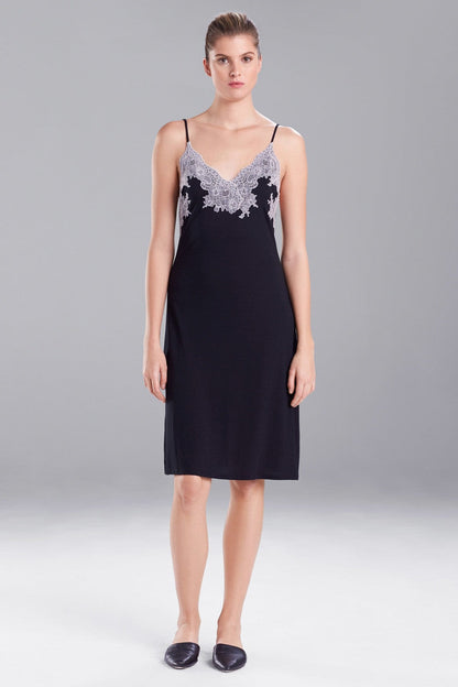 Buy Luxe Shangri-La TENCEL™ Chemise in Black/Cocoon Online Black/Cocoon Natori