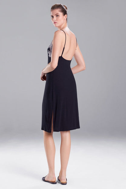 Buy Luxe Shangri-La TENCEL™ Chemise in Black/Cocoon Online Black/Cocoon Natori