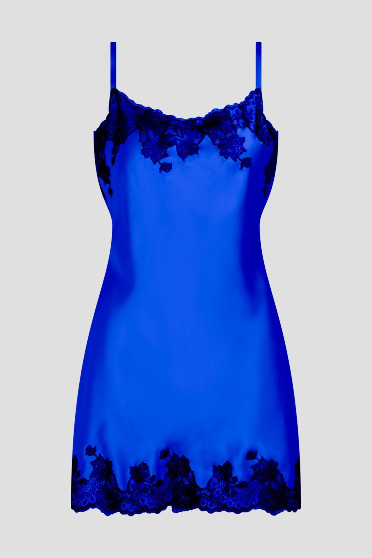 Lolita Chemise Blue Velvet/Black Natori