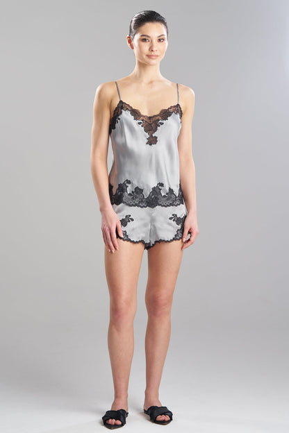 Lolita Lace Cami Shorts PJ Silver/Black Natori
