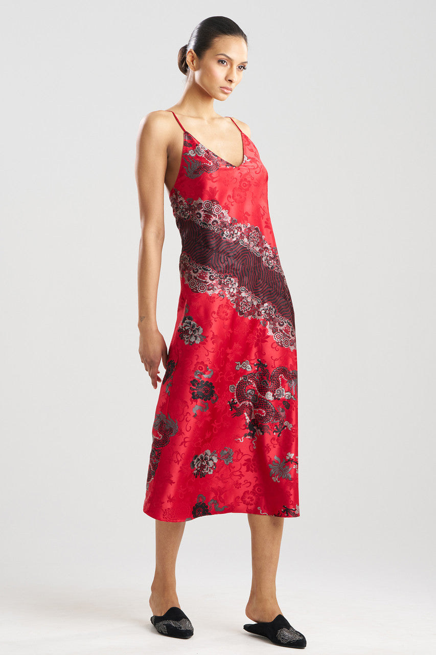 Buy Imperial Dragon Jacquard Gown in Red Online Red Natori