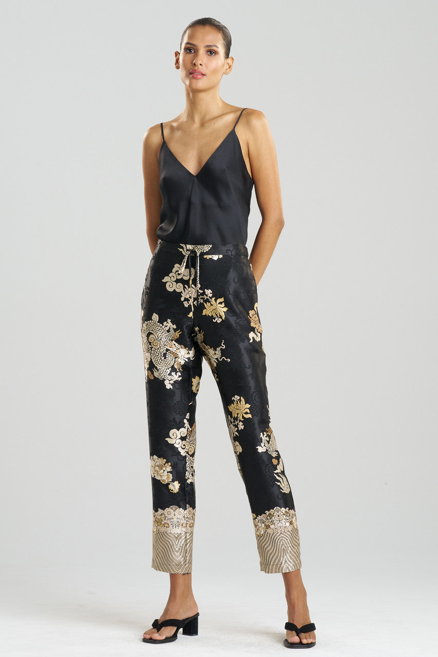 Buy Imperial Dragon Jacquard Pants in Black Online Black Natori