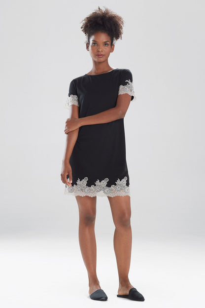 Buy Luxe Shangri-La TENCEL™ Short Sleeve Sleepshirt in Black Online Black Natori