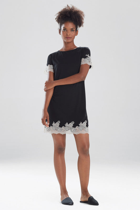 Buy Luxe Shangri-La TENCEL™ Short Sleeve Sleepshirt in Black Online Black Natori