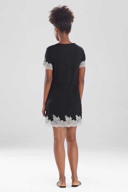 Buy Luxe Shangri-La TENCEL™ Short Sleeve Sleepshirt in Black Online Black Natori