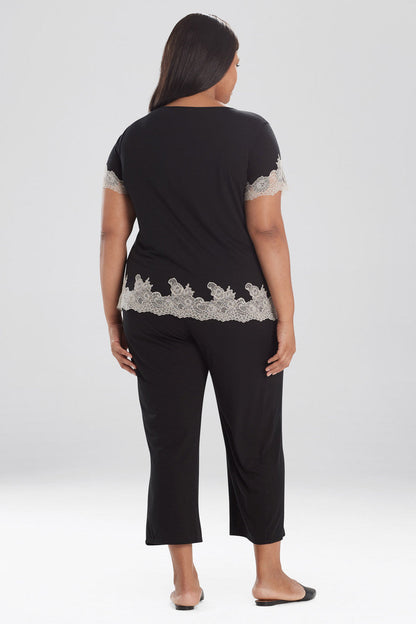 Buy Luxe Shangri-La TENCEL™ Short Sleeve PJ Basics in Black/Cocoon Online Black/Cocoon Natori