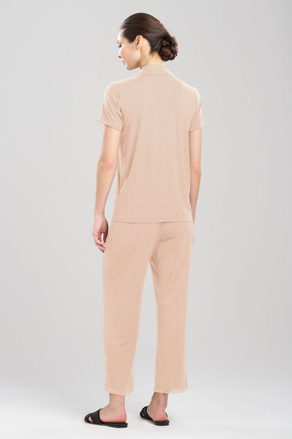 Buy Feathers Essentials Lenzing™ Ecovero™ Viscose Lace Applique Trim PJ in Café Online Café Natori