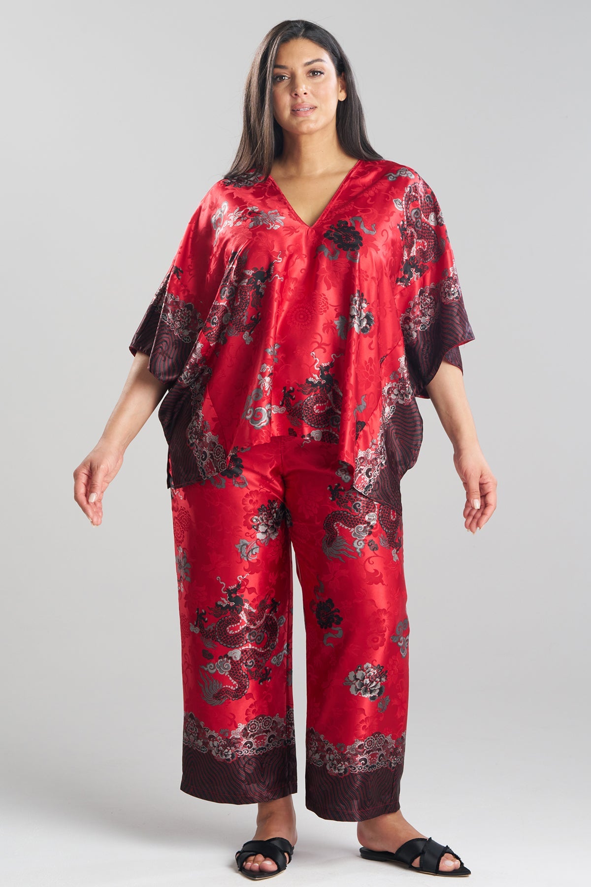 Imperial Dragon Jacquard PJ Red Natori