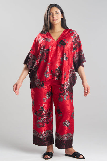 Imperial Dragon Jacquard PJ Red Natori