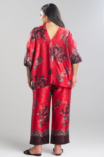 Imperial Dragon Jacquard PJ Red Natori