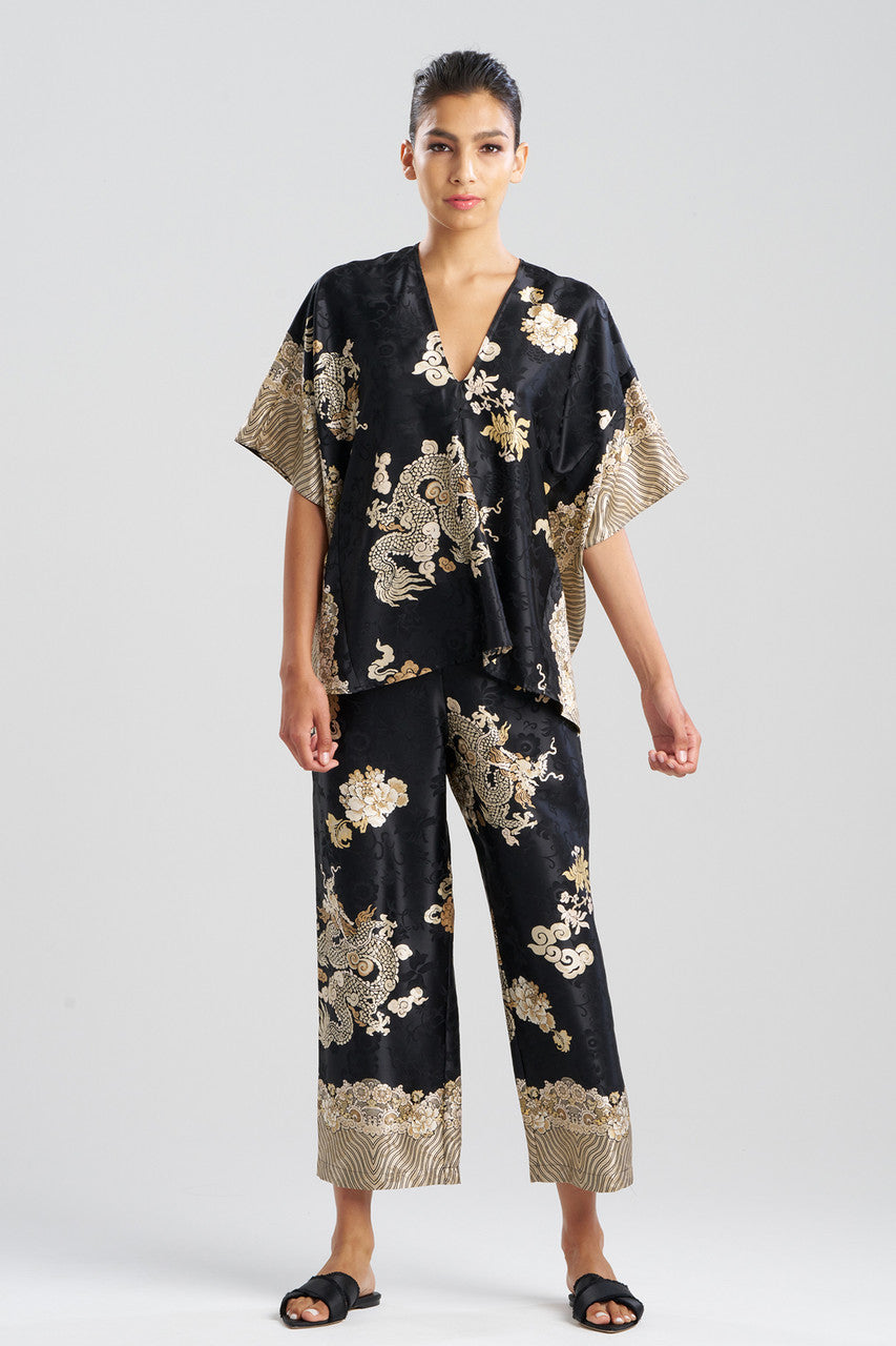 Buy Imperial Dragon Jacquard PJ in Black Online Black Natori