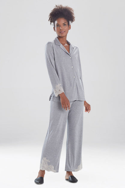 Buy Luxe Shangri-La TENCEL™ Long Sleeve Notch PJ in Grey Online Grey Natori