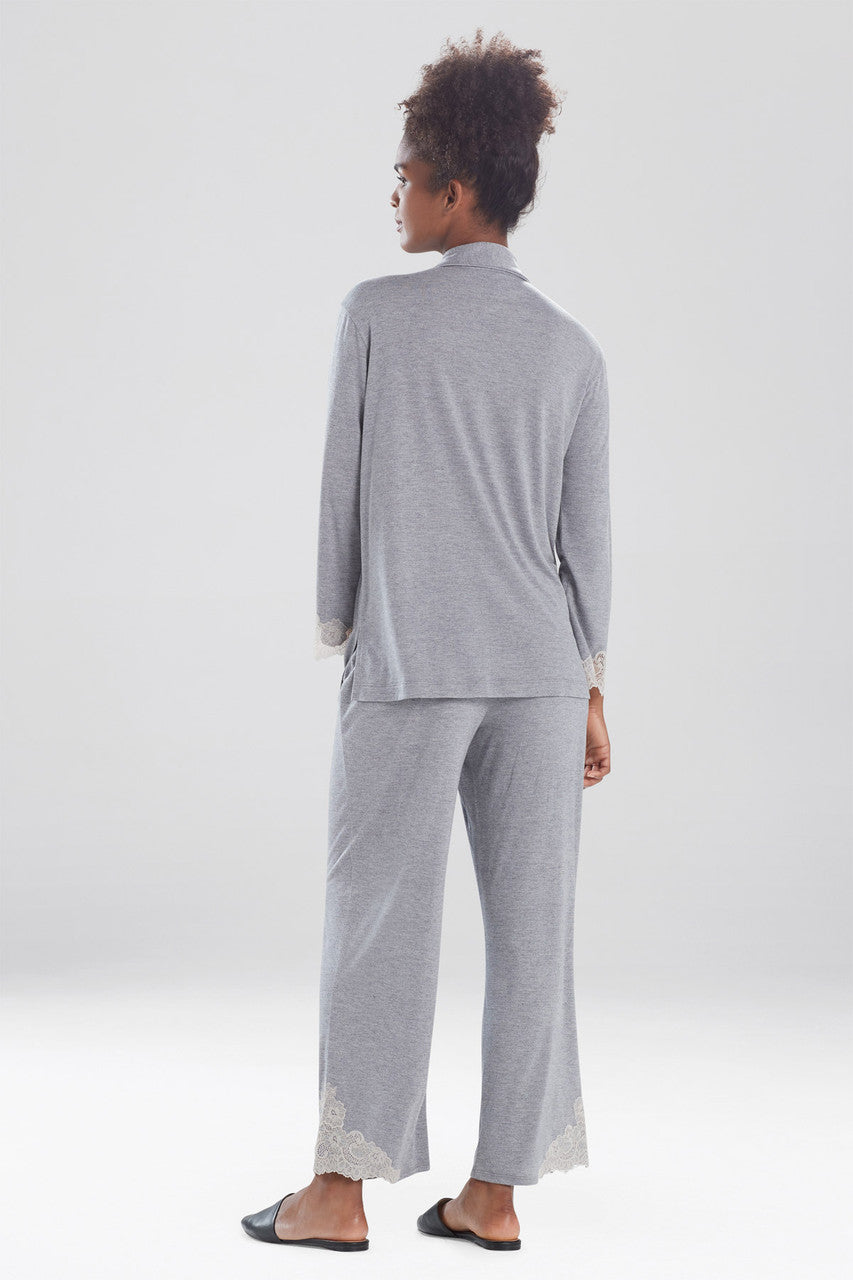 Buy Luxe Shangri-La TENCEL™ Long Sleeve Notch PJ in Grey Online Grey Natori