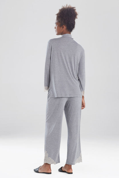 Buy Luxe Shangri-La TENCEL™ Long Sleeve Notch PJ in Grey Online Grey Natori