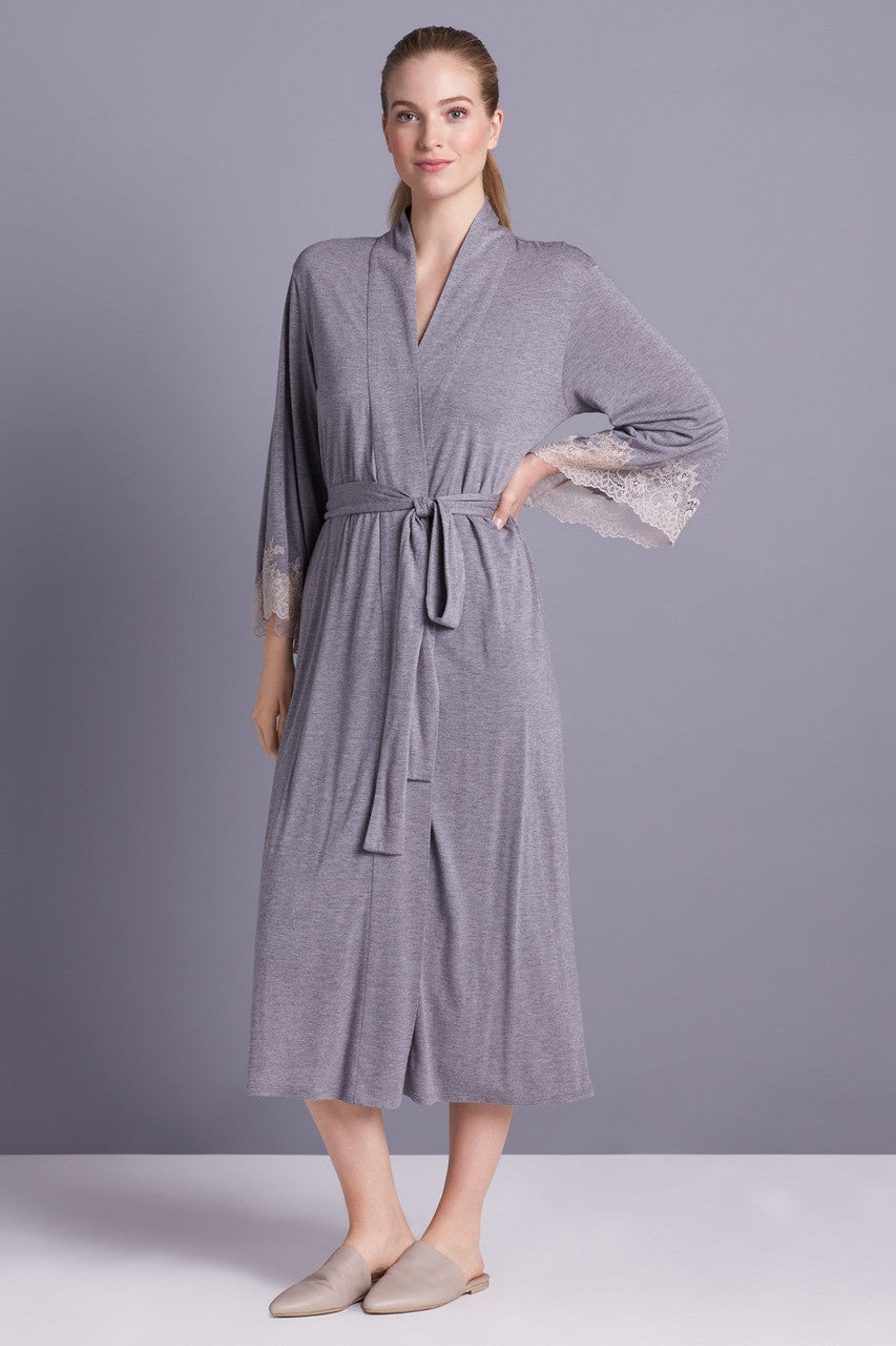 Buy Luxe Shangri-la TENCEL™ Robe in Grey Online Grey Natori