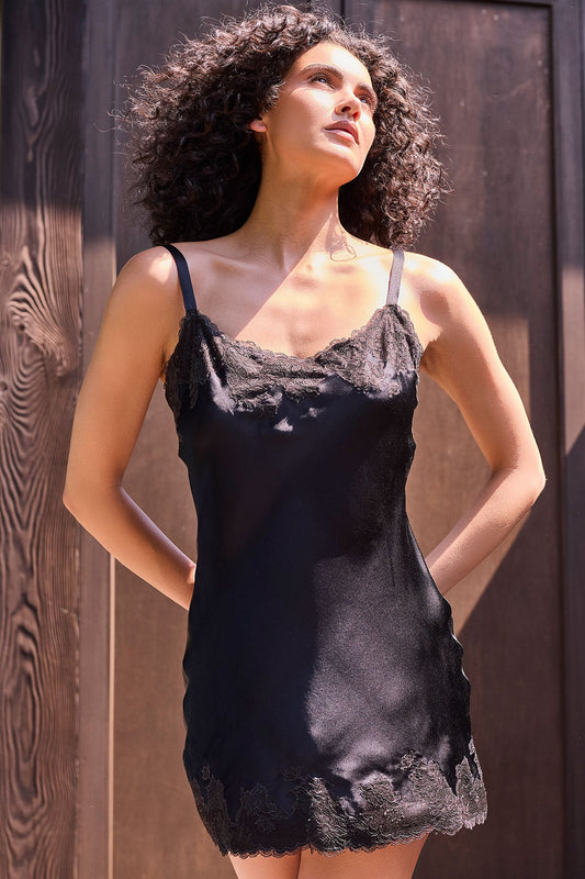 Buy Lolita Chemise in Black Online Black Natori
